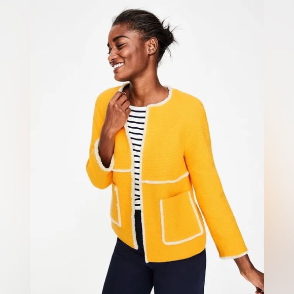 Boden Mustard Blazer with Cream Accents - Picture 5 of 11